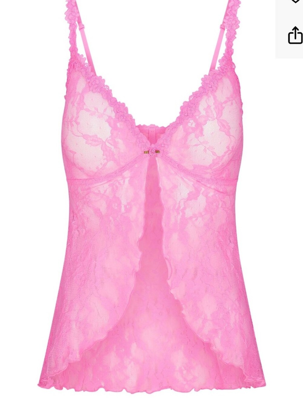 SKIMS STRETCH LACE BABYDOLL TOP M